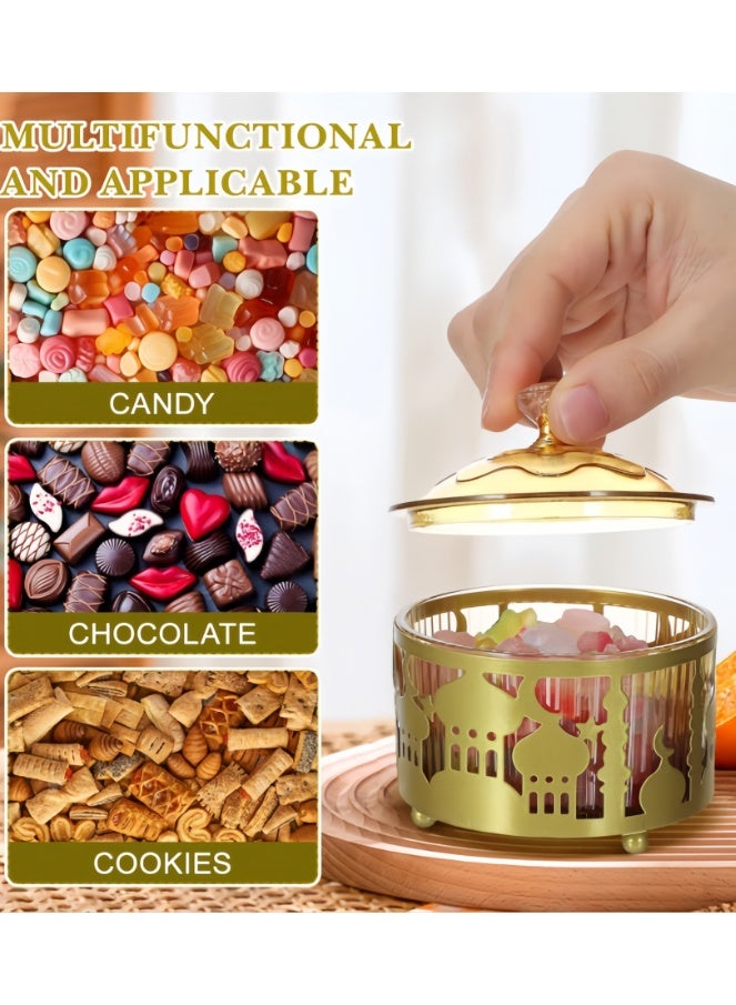 Middle Eastern Eid Candy Serving Tray, Elegant Dessert Plate for Ramadan Celebrations, Dried Fruit Storage Snack Display Home Decor Accent for Family Gatherings (YB-Candy01L) - Image 4